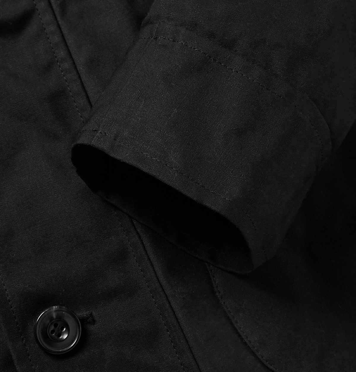 Freemans Sporting Club - Shearling-Trimmed Waxed-Cotton Jacket - Black