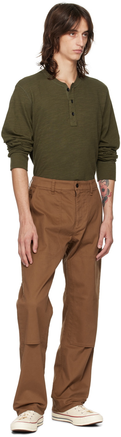 rag & bone Green Classic Flame Henley