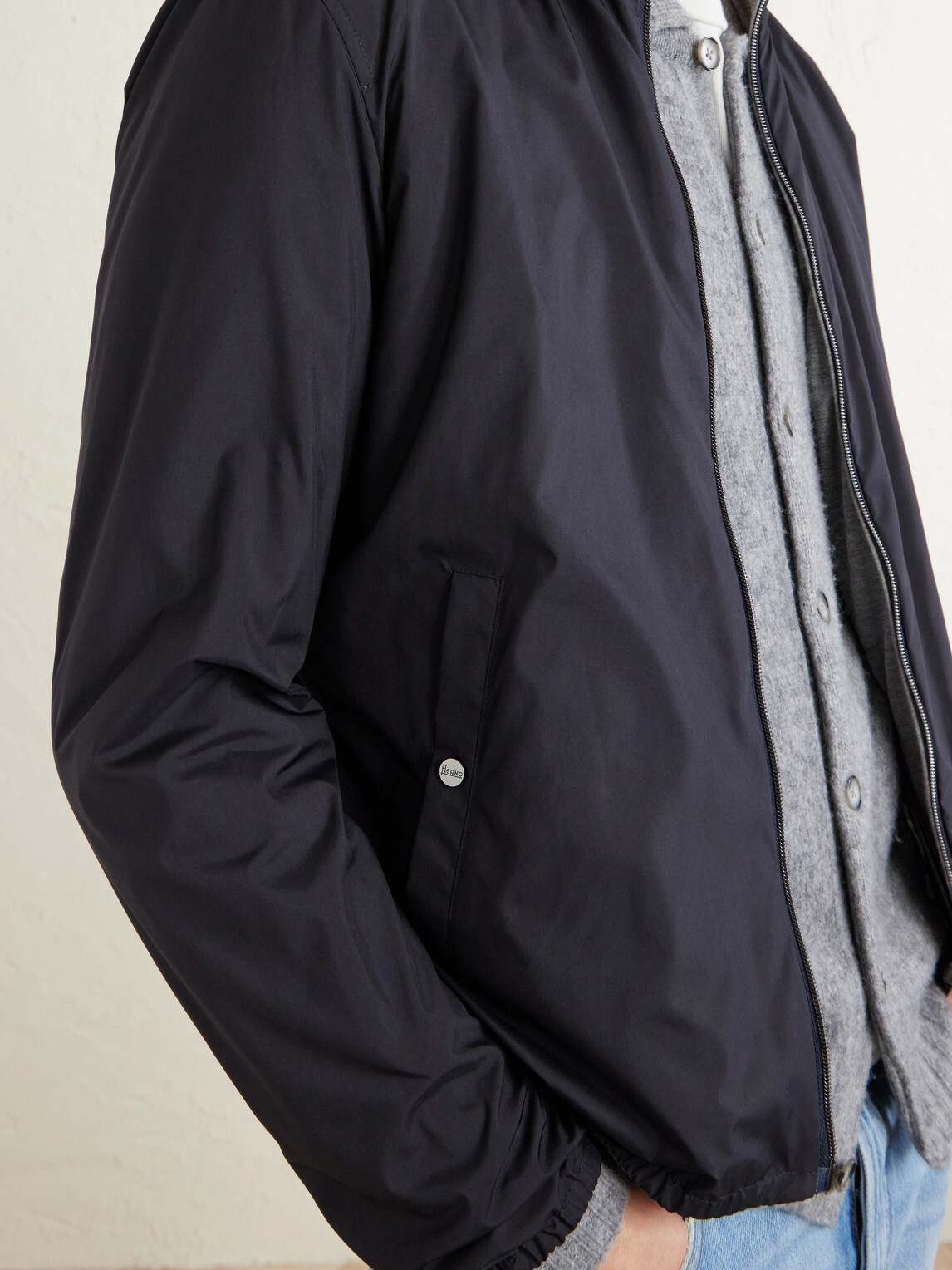 Herno - Reversible Shell and Jersey Jacket - Blue
