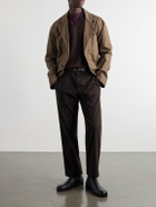 NN07 - Aden Straight-Leg Grain de Poudre Trousers - Brown