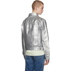 Acne Studios Bla Konst Silver Denim Tent Jacket