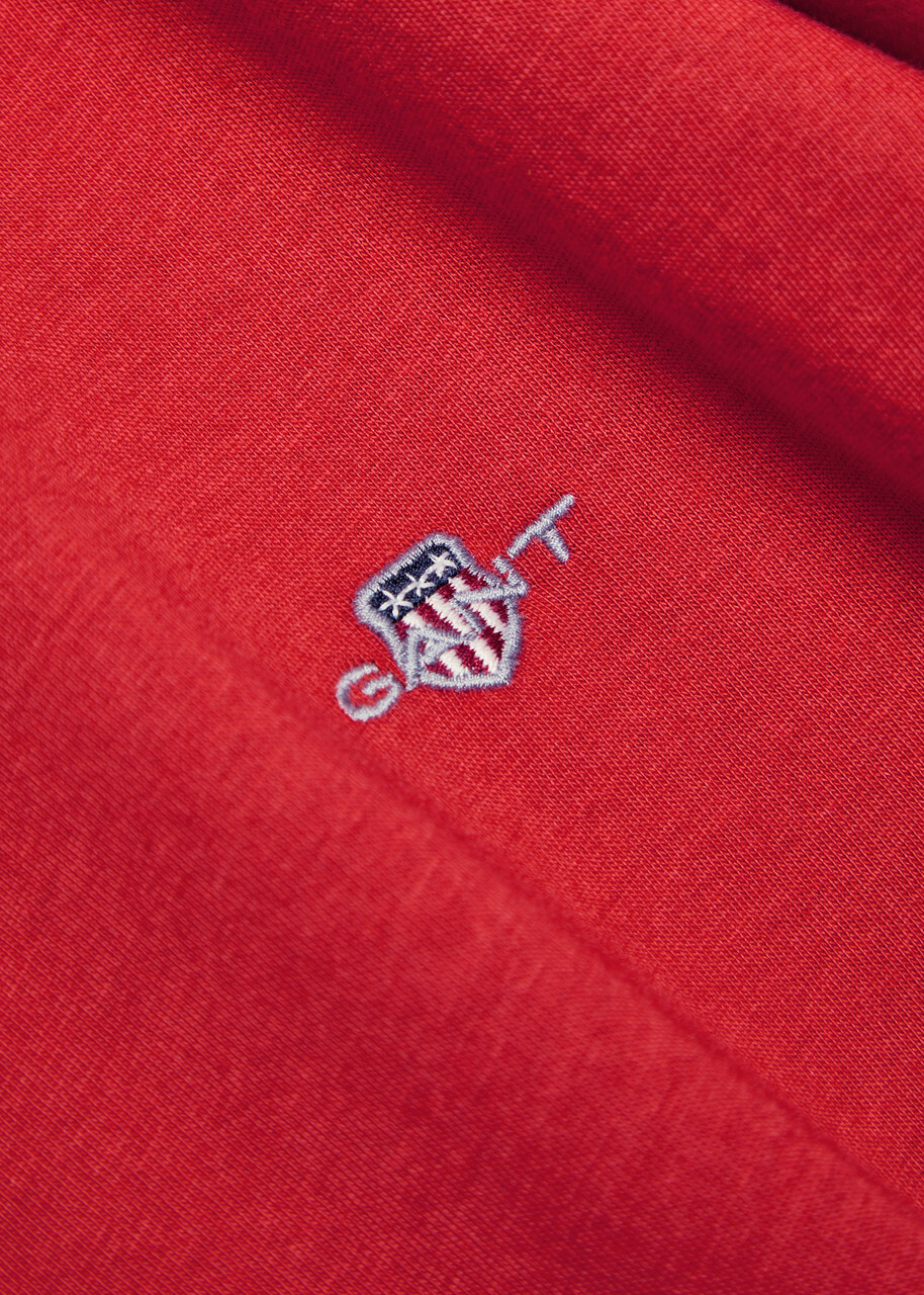 Gant Logo-embroidered Cotton T-shirt Red
