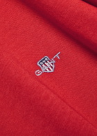 Gant Logo-embroidered Cotton T-shirt Red