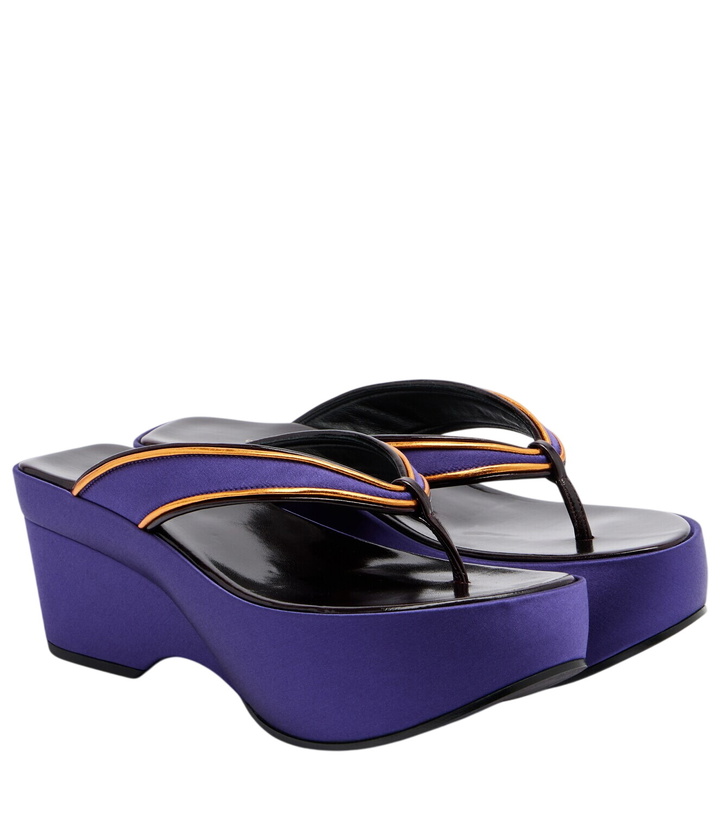 Photo: Dries Van Noten Satin thong sandals