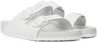 Birkenstock White Regular Arizona Sandals