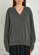 Maison Margiela V-neck Wool Jumper Dark Grey