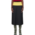 Stefan Cooke Black Match Midi Skirt