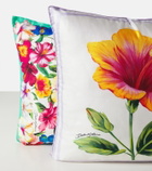Dolce&Gabbana Casa Floral cotton canvas cushion