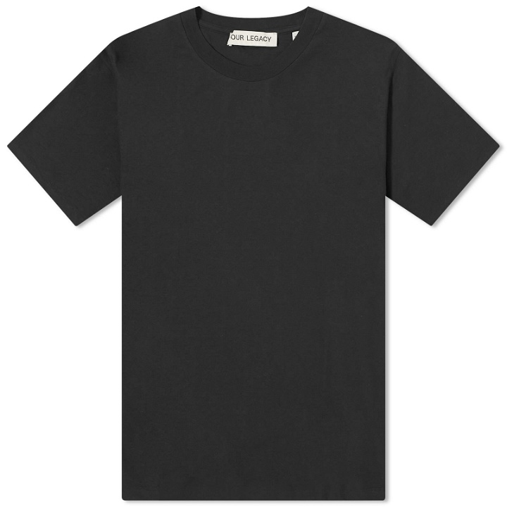Photo: Our Legacy Men's Hover T-Shirt in Black Dry Crepe