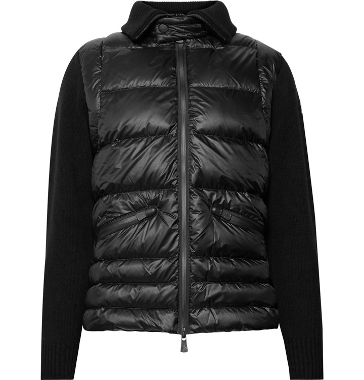 Photo: Moncler Grenoble - Wool-Blend and Quilted Shell Down Ski Jacket - Black
