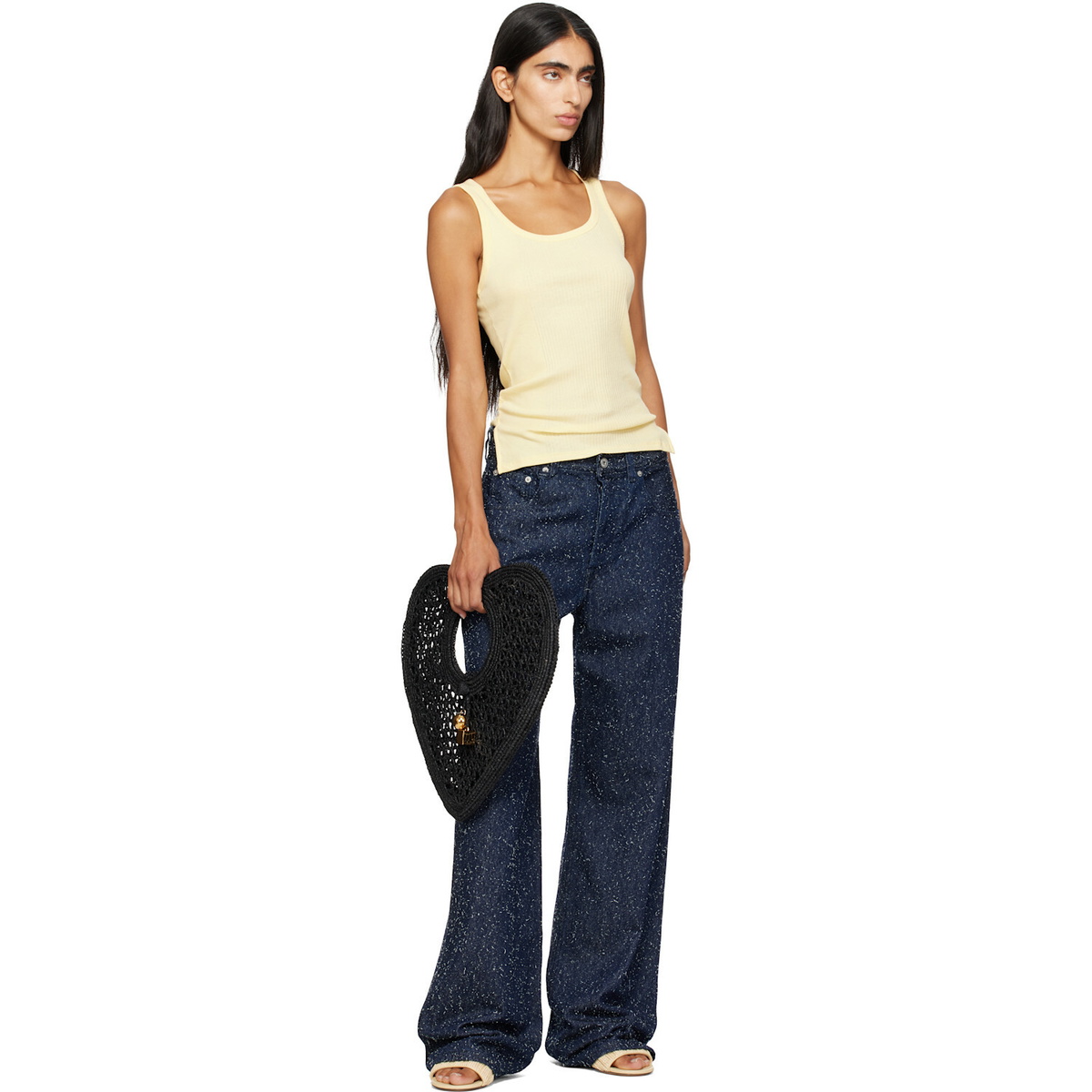 JACQUEMUS Black 'Le Spiaggia Coeur' Tote