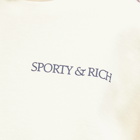 Sporty & Rich Women's H&W Club Cropped Hoodie in Cream