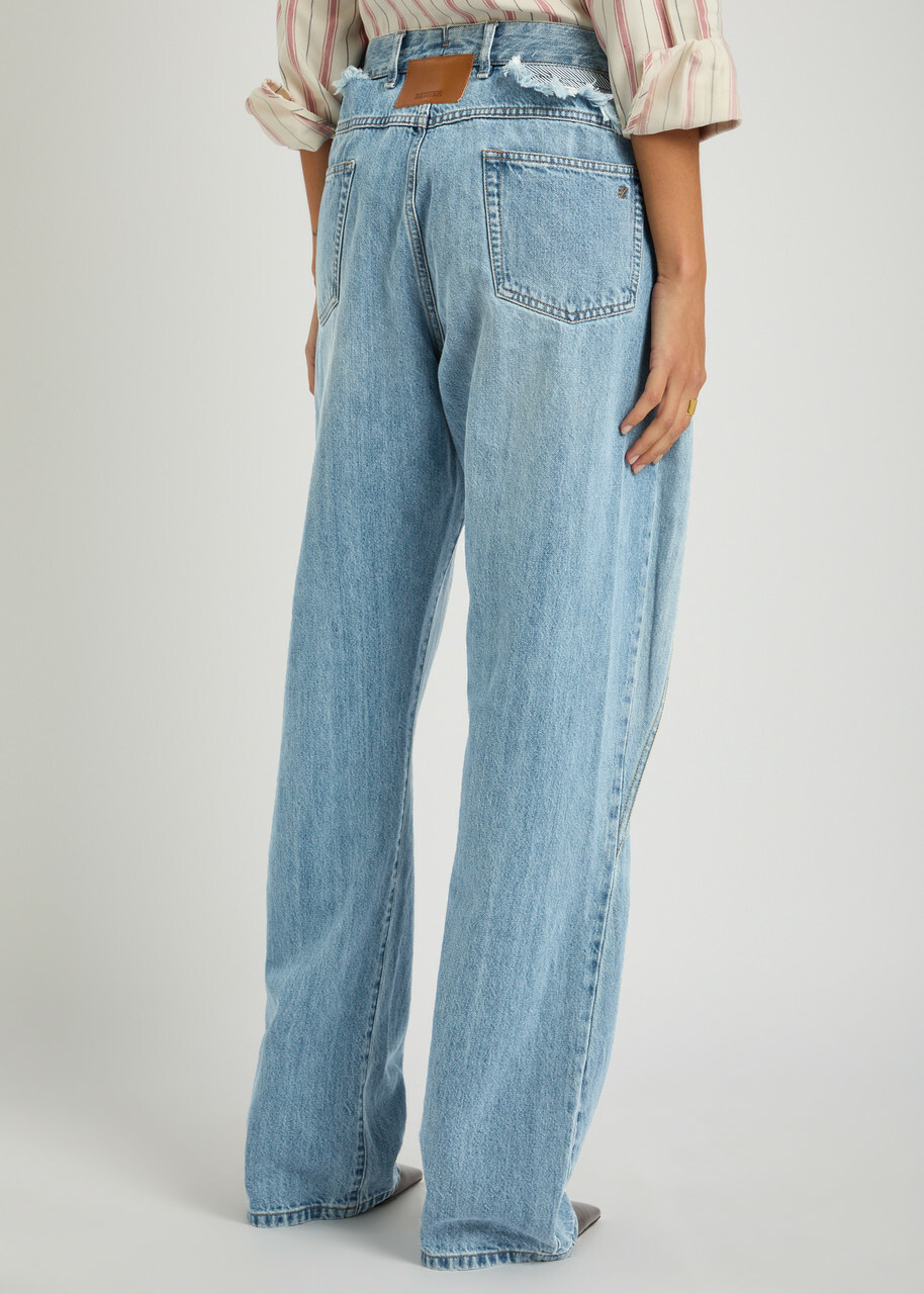 Bettter Wrap Panelled Straight-leg Jeans Denim