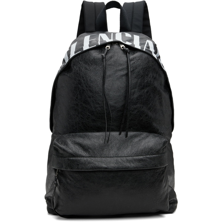 Photo: Balenciaga Black Vintage Area Storico Editor Backpack