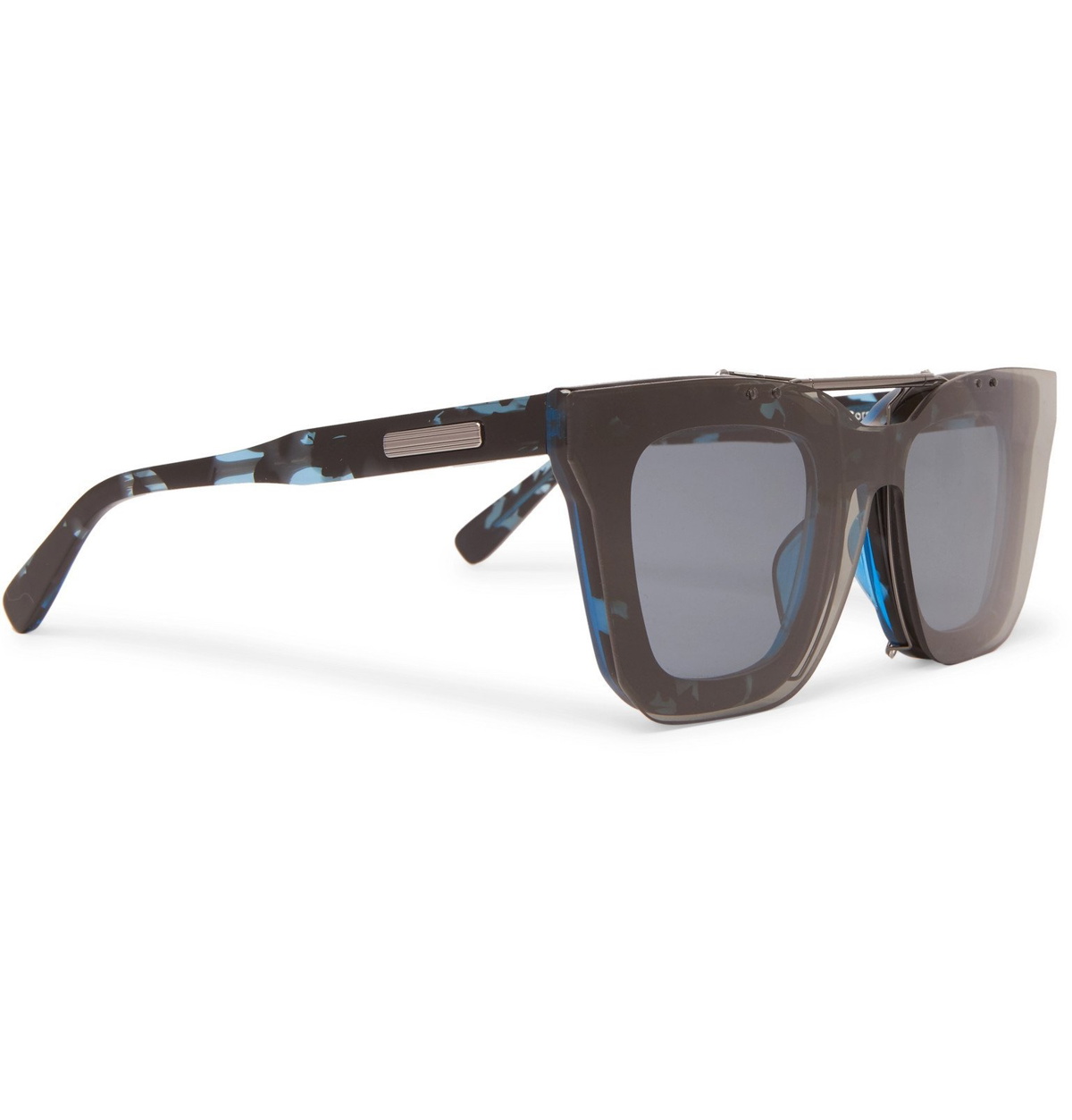 Native Sons - Sacai Cornell Square-Frame Acetate Glasses With Clip-On UV  Lenses - Blue