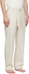 Tekla Beige Sateen Pyjama Pants