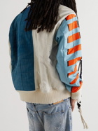 Greg Lauren - Appliquéd Patchwork Upcycled Cotton-Blend Canvas and Twill Bomber Jacket - Multi