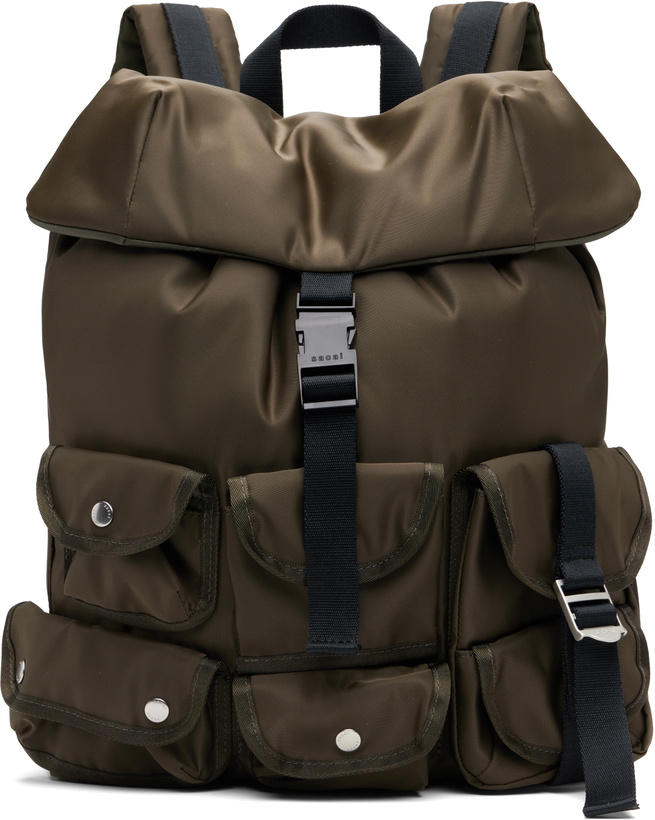 Photo: sacai Khaki Nylon Backpack