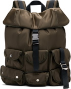 sacai Khaki Nylon Backpack