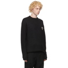 Jil Sander Black Wool and Silk Metal Decoration Sweater