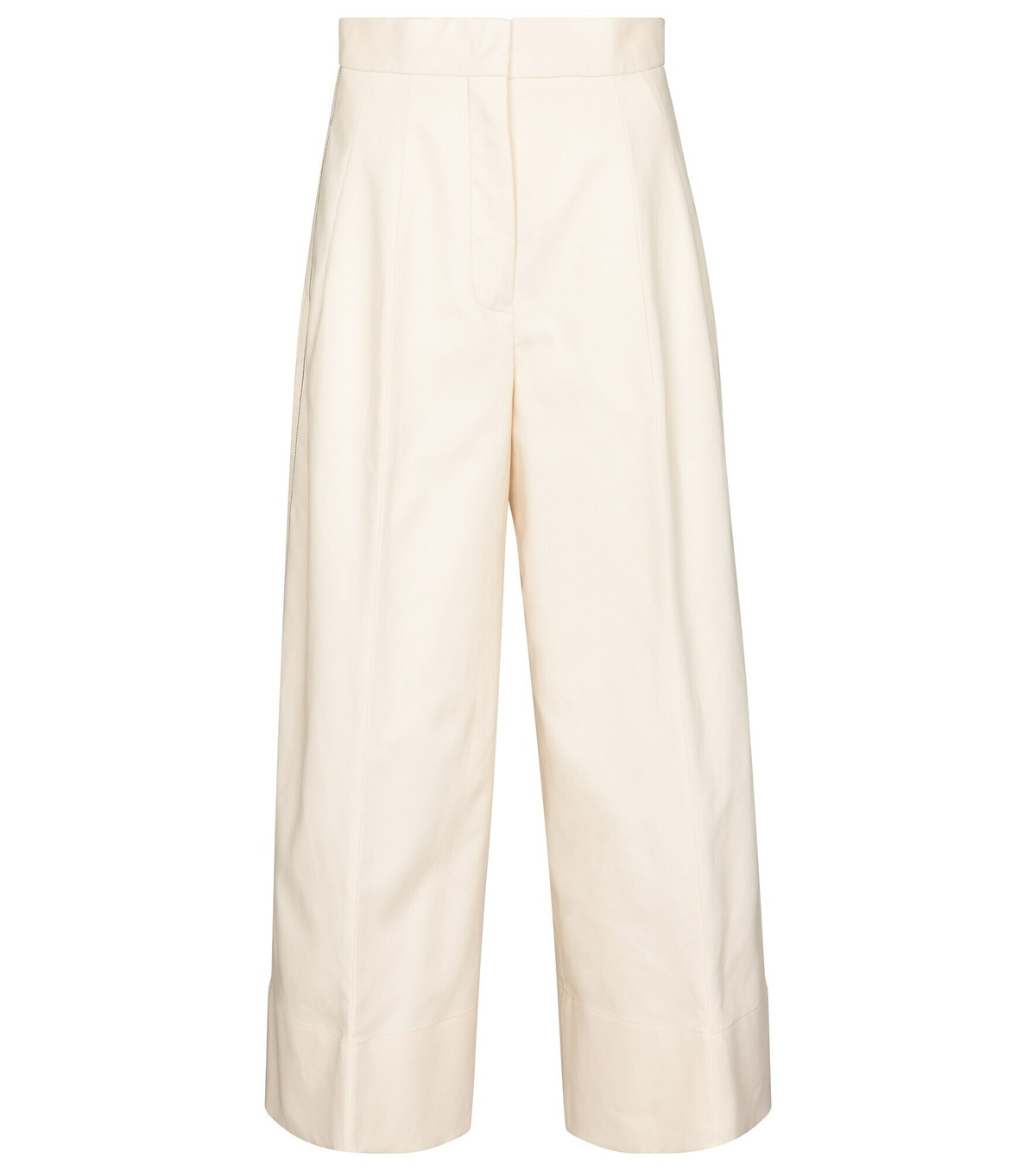 パンツ Jil Sander Wide Pants In Cotton Gabardine JIL SANDER - Cotton Gabardine Wide Leg Pants Jil Sander