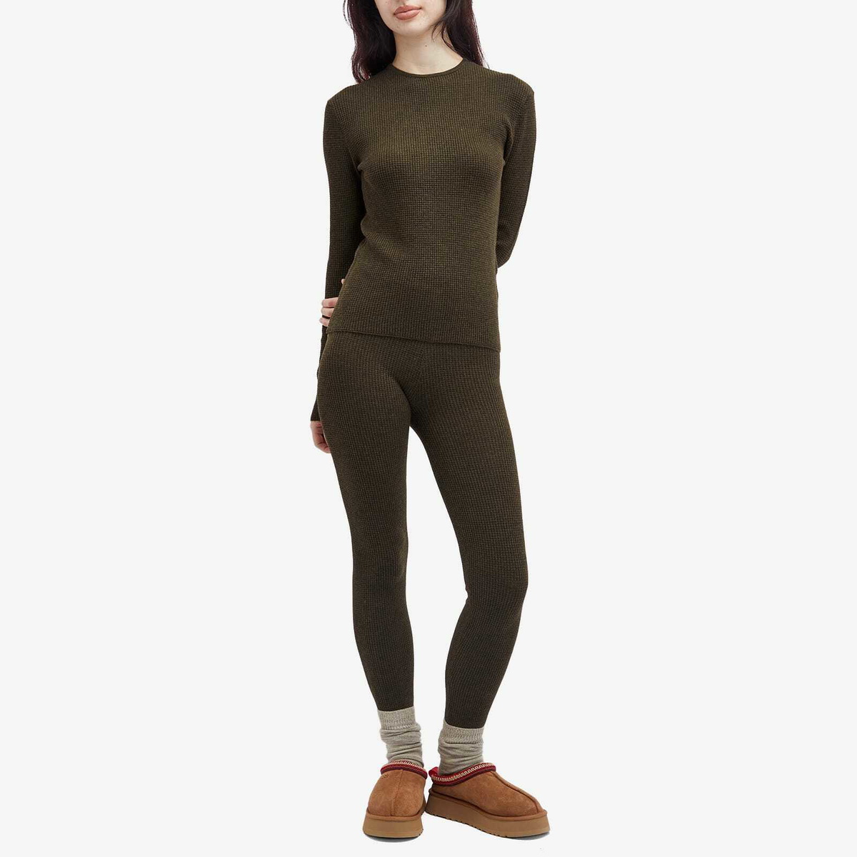 Fear of God ESSENTIALS Women's Waffle Leggings in Brown