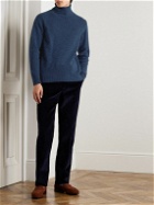 Kingsman - Shetland Wool Rollneck Sweater - Blue