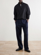 Frescobol Carioca - Heitor Merino Wool Half-Zip Sweater - Black