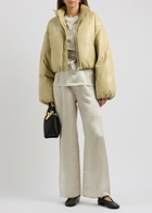 Nanushka Lilima Padded Faux Leather Jacket Olive