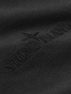 Stone Island - Logo-Embroidered Garment-Dyed Cotton-Jersey T-Shirt - Black