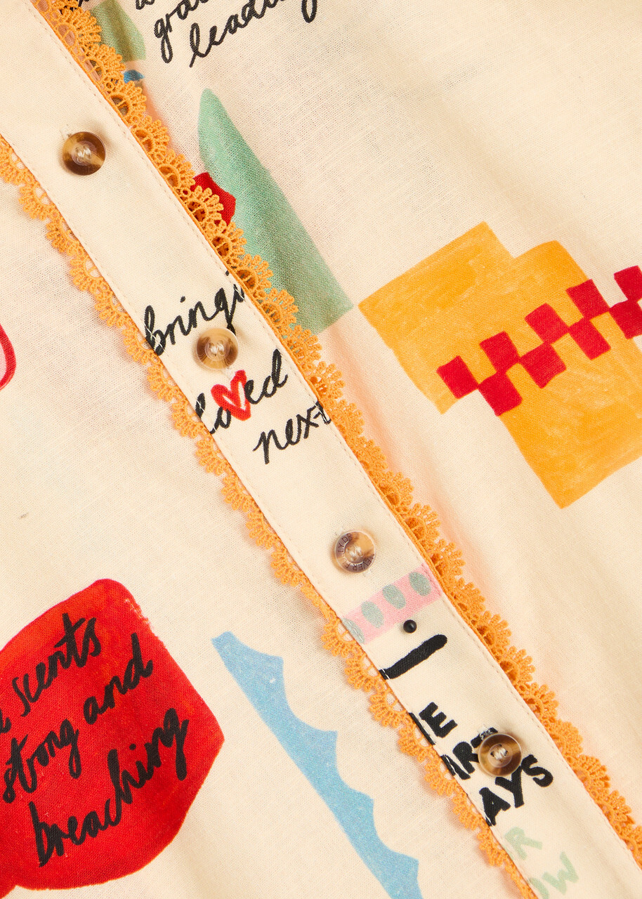 Never Fully Dressed Poema Geanie Cotton-blend Shirt Cream