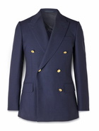 Kingsman - Double-Breasted Wool Blazer - Blue