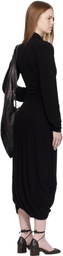 LEMAIRE Black V Neck Maxi Dress