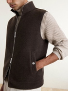 Eleventy - Brushed-Wool Zip-Up Gilet - Unknown
