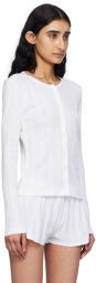 Cou Cou White 'The Cardigan' Cardigan