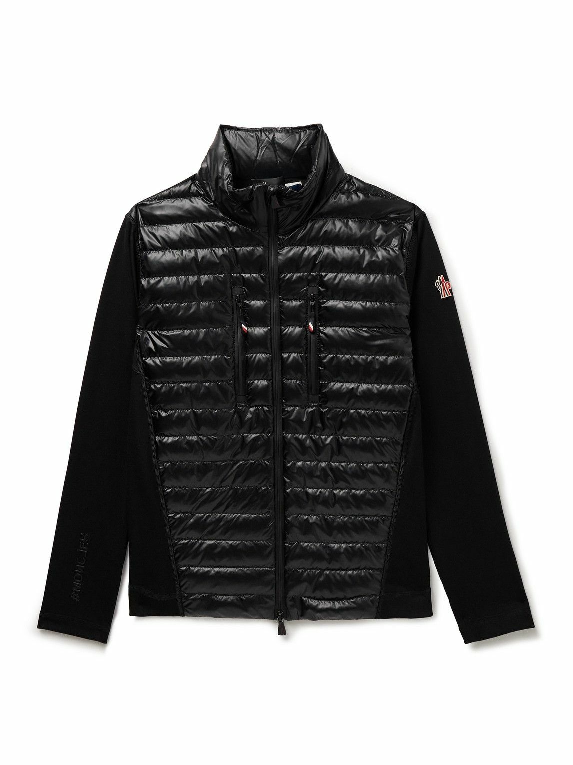 Photo: Moncler Grenoble - Panelled Jersey and Quilted Ripstop Down Jacket - Black