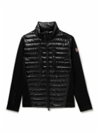 Moncler Grenoble - Panelled Jersey and Quilted Ripstop Down Jacket - Black