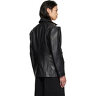 LU'U DAN Black Cinched Leather Blazer
