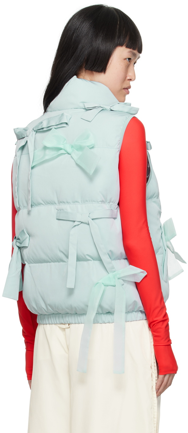Sandy Liang Blue Marius Puffer Vest