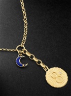 Foundrae - Mixed Belcher Gold, Lapis Lazuli and Diamond Necklace