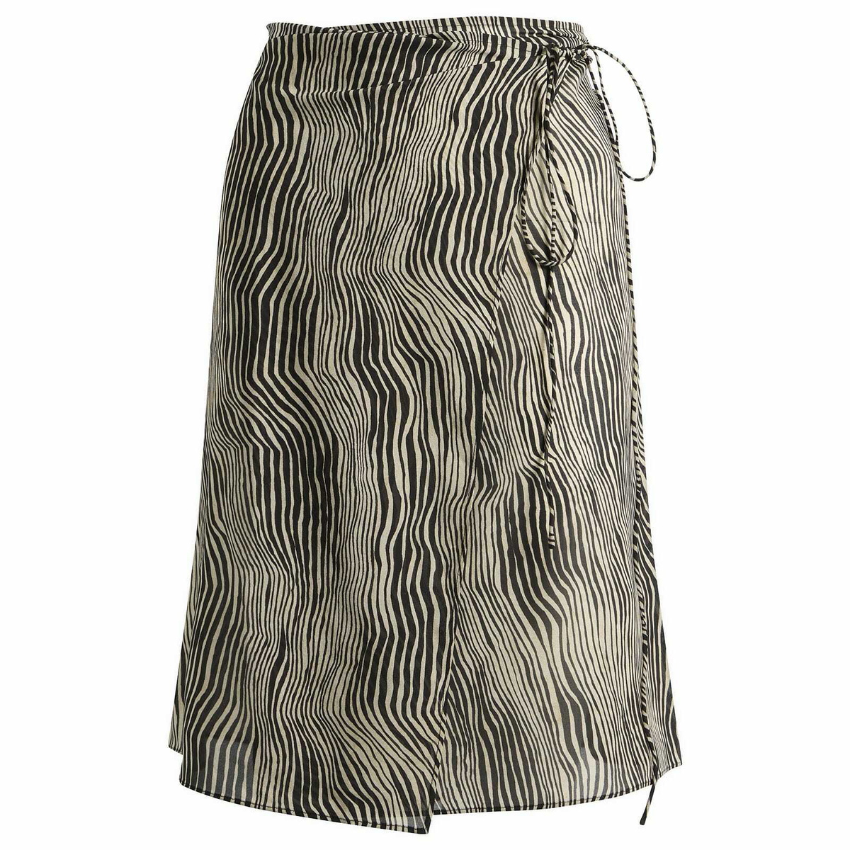 ST. Agni Women's Savannah Silk Wrap Skirt in Sand