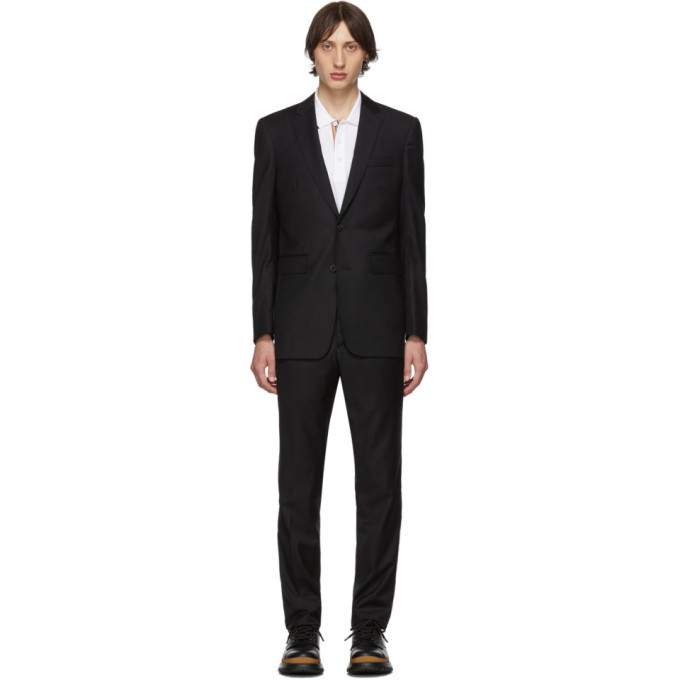 Burberry Black Wool Classic Suit Burberry