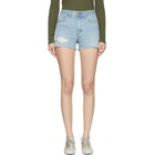 Rag and Bone Blue Justine Denim Shorts