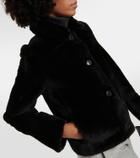 Yves Salomon Shearling-trimmed leather jacket