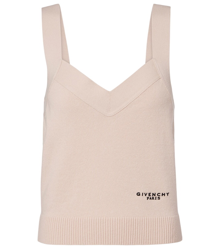 Photo: Givenchy Logo wool and cashmere tank top