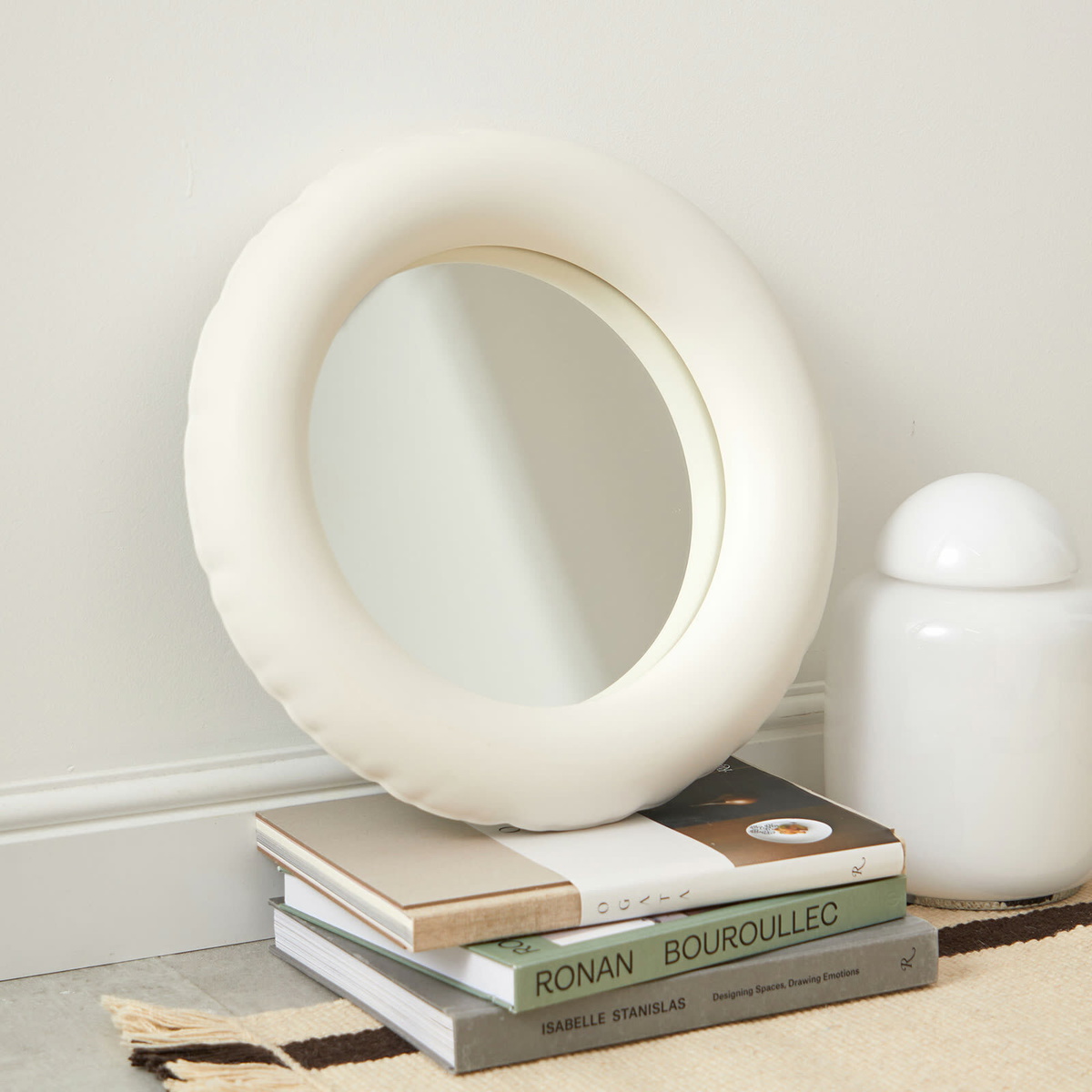 Home Studyo Joyce Mirror in Bone White 