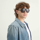 Loewe Eyewear Slim Pilot Sunglasses in Black/Grey 