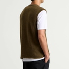 MM6 Maison Margiela Men's Knitted 6 Vest in Khaki-Black Print
