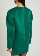 Saint Laurent Brushed Silk Mini Dress Green