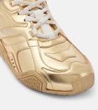 Versace Galaxia metallic leather sneakers